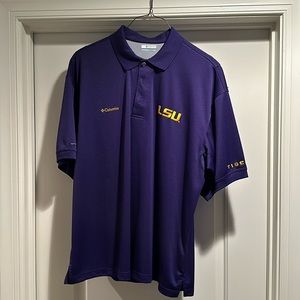 Men’s Columbia OmniShade Polo LSU Purple Size L